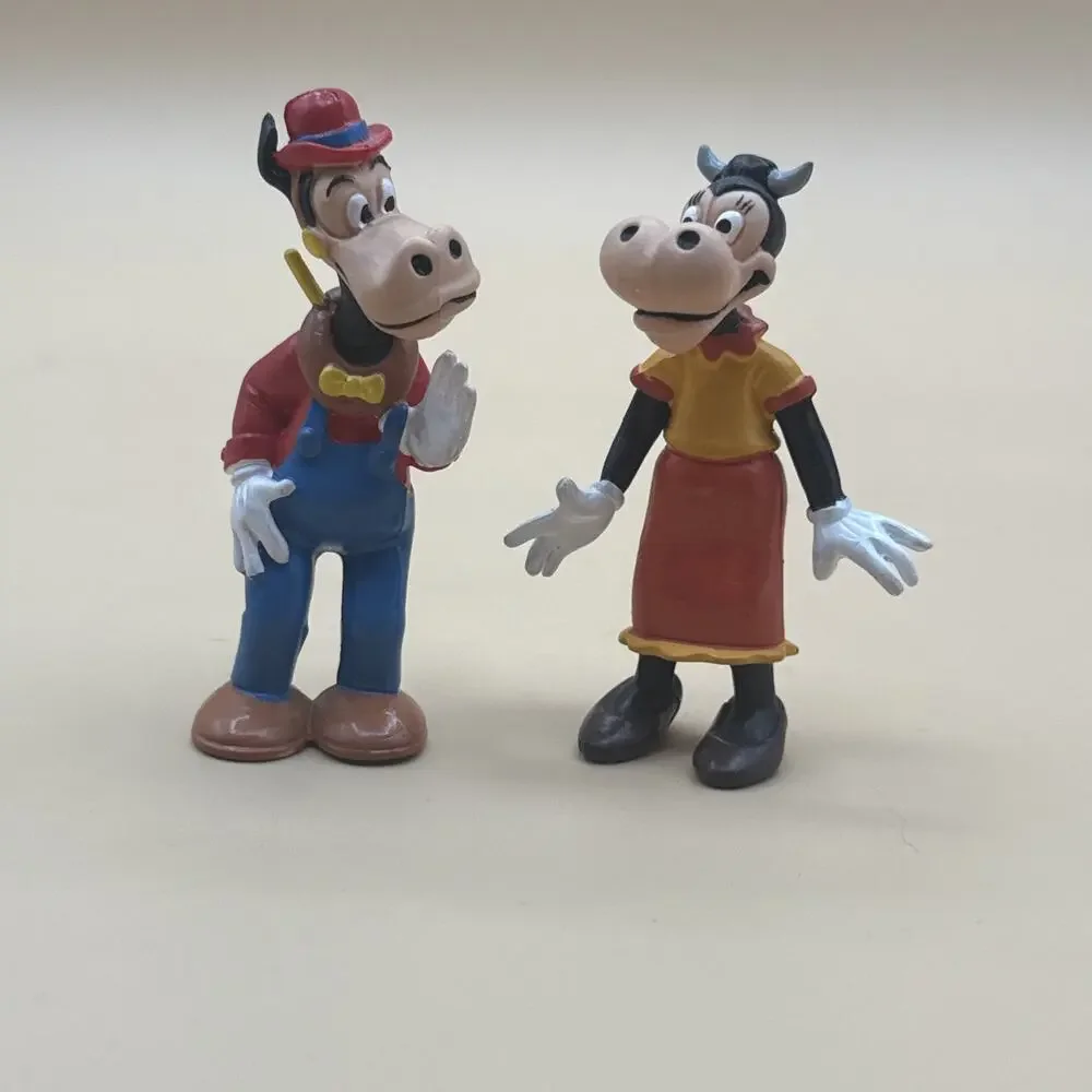 1980's Comics Spain Disney Clarabelle Cow Horace Horse PVC Figure Figurine Euro